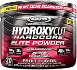 Hydroxycut Hardcore Elite Powder Fruit Fusion, 30 Servings, 72 Grams