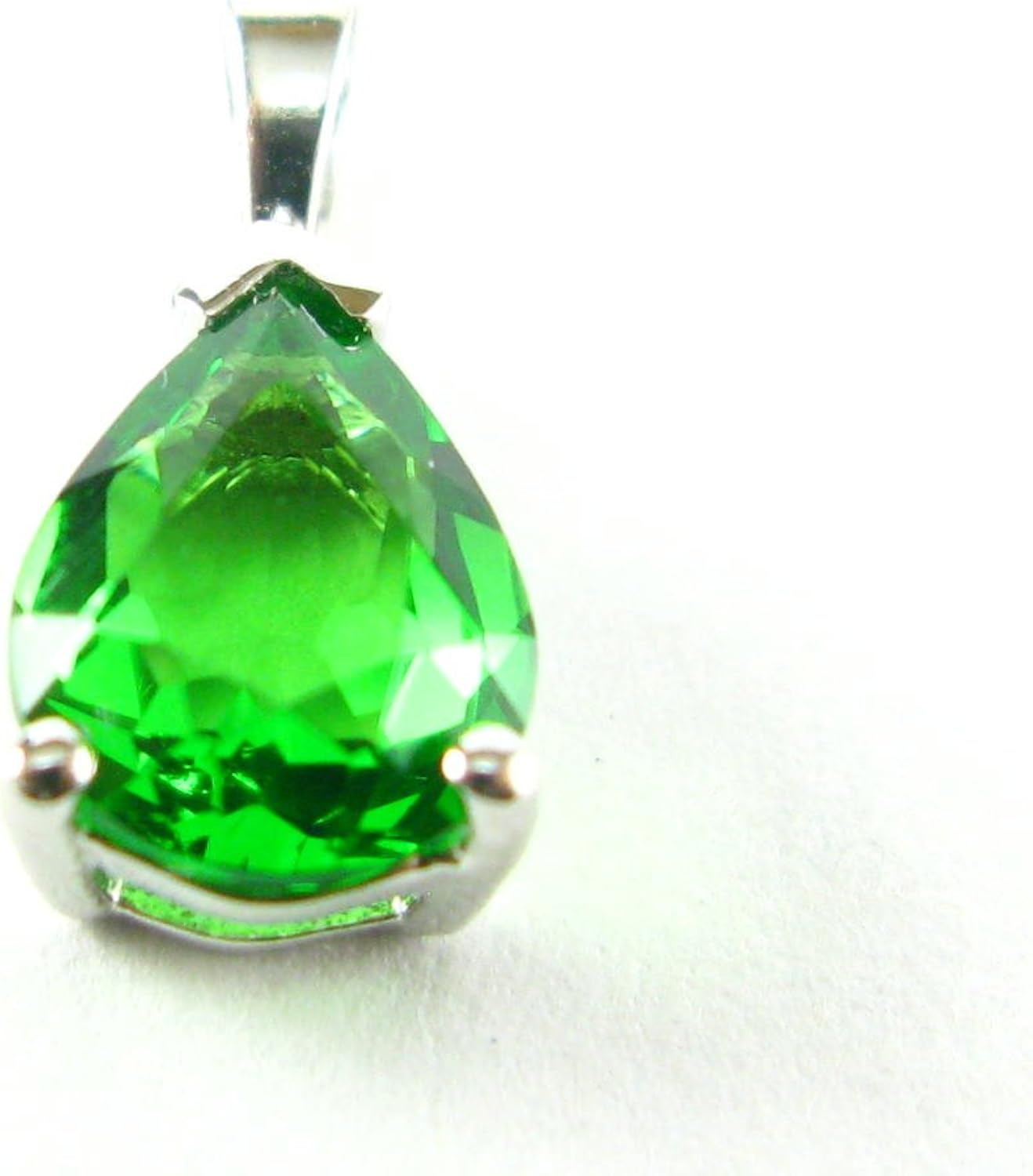 Gaia Stone Helenite Green Obsidian Sterling Silver Pendant