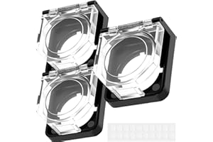 MKBKLLJY 3PCS Power Push Button Switch Cover Waterproof Dustproof Collision Resistant Safety Protector Transparent Square But