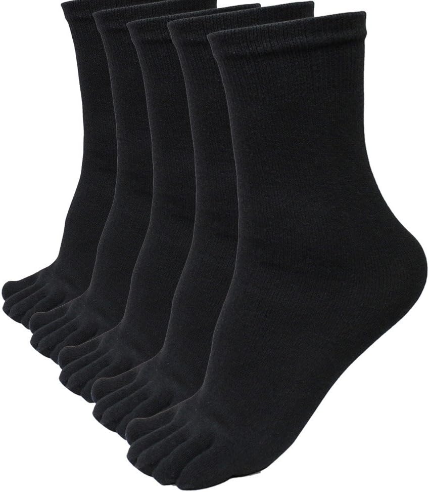 Swyss 5 Pairs Solid Socks Men Sports Running Five Finger Toe Socks Elastic Short Socks Packs (gray)