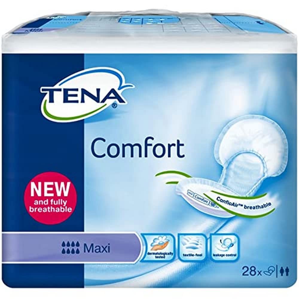 Tena Comfort Maxi Pads - Pack of 28
