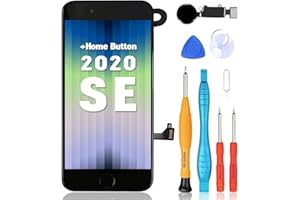 Ayake for iPhone SE 2020 Screen Replacement, LCD Display Screen and Touch Digitizer Full Assembly with Home Button and Front Camera and Proximity Sensor Model A2275 A2296 Black