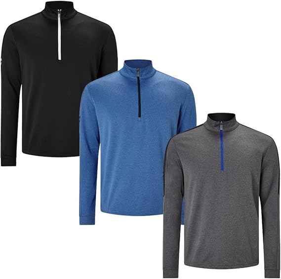 Callaway Men's 1/4 Zip Waffle Fleece Ii Sweaters: Amazon.co.uk: Clothing