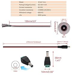 weideer 12Pcs 10A DC Power Jack Cord Socket