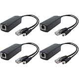 Adaptateur PoE Splitter Gigabit ANVISION - 2 Pack - Sortie Réglable 5V/9V/12V - Compatible IEEE 802.3af Pour Caméra IP, AP