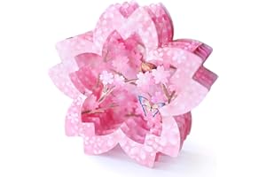 Paper Spiritz Cherry Blossom Btterfly Pop Up Birthday Card Thank You, Mother's Day Gift Cards for Wife Her Grandma Man Husban