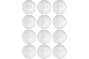 Veemoon 12Pcs 4-Inch White Foam Balls for DIY Craft Projects, Solid Polystyrene Spheres for School Art, Home