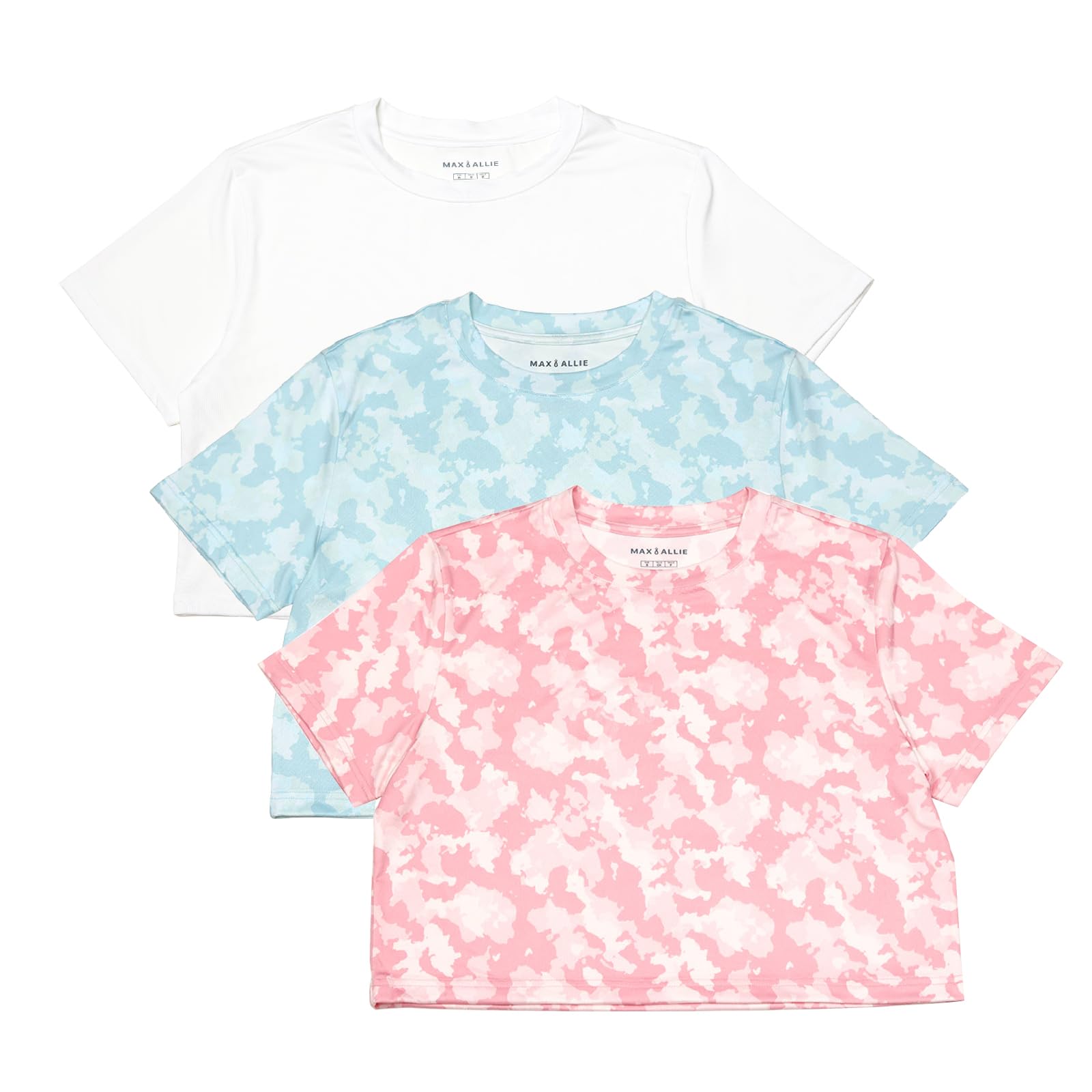Photo 1 of **2 PIECES**MAX ALLIE Women's Ultra Soft T Shirt Crew Neck Tees Casual Loose Fit Basic Lightweight