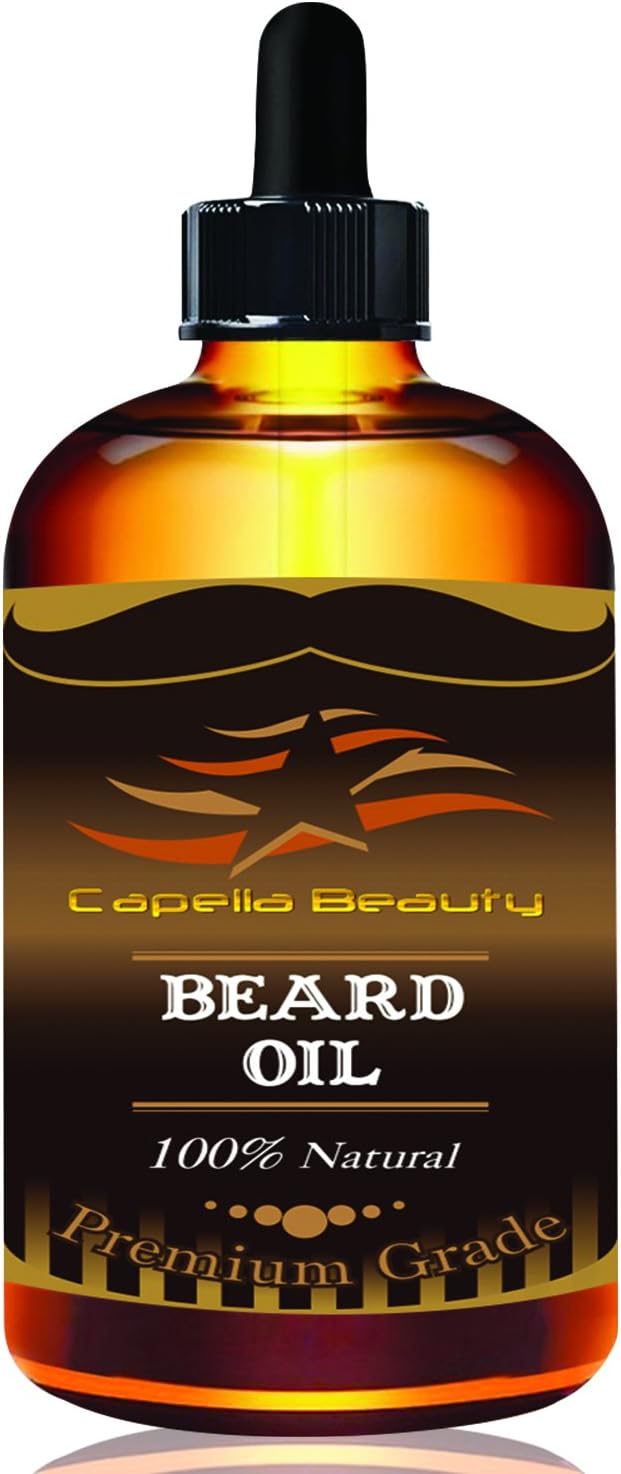 Beard Oil for Men – Grooms Beard, Mustache, boosts hair growth. Makes your Beard soft, smooth, healthy and mess-free. Moisturizes coarse hair, stops skin itches, 100% natural. (1oz)