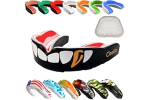 COOLLO SPORTS Boil and Bite Mouth Guard (Youth & Adult) DA Custom Fit Sport Mouthpiece for Football, Hockey, Rugby, Lacrosse,Boxing,MMA(Free Case Included!)