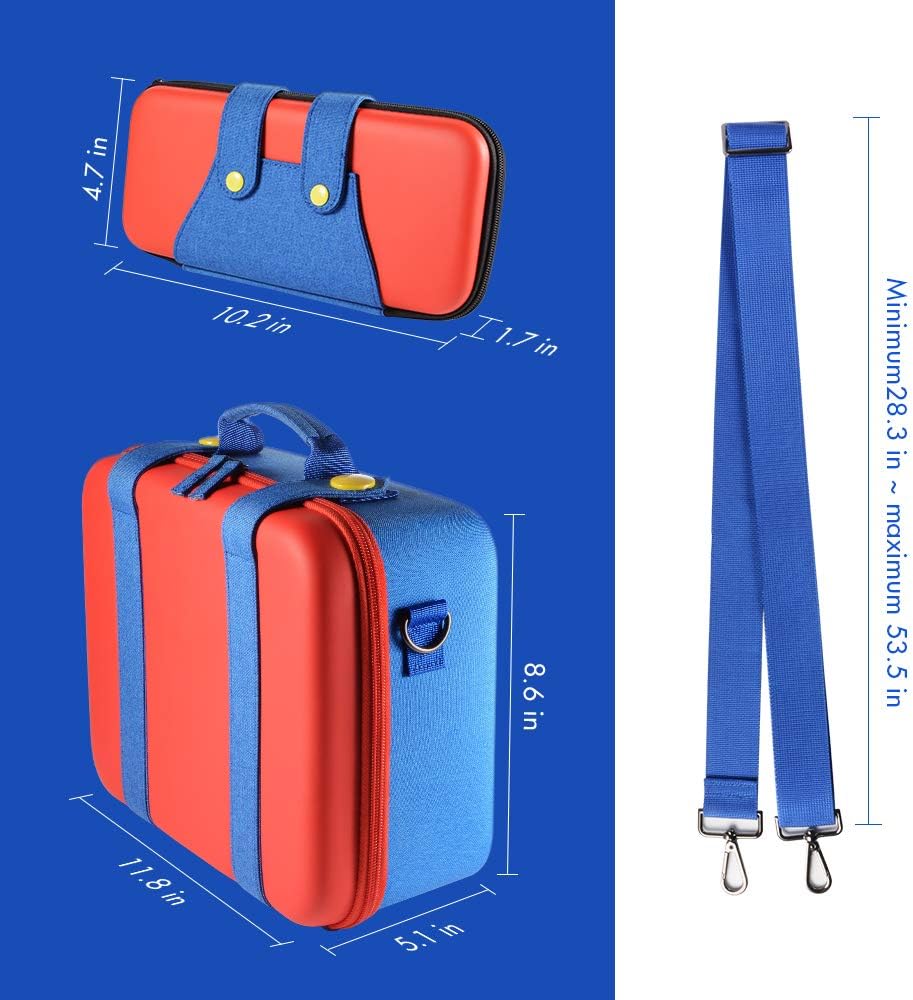 Carrying Storage Case Compatible With Nintendo Switch System,Cute and Deluxe,Protective Hard Shell Carry Bag for Nintendo Switch Console and Accessories: Toys & Games