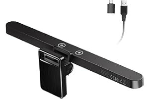 GOGOLIN Laptop Monitor Light Bar, Computer USB Lamps with Touch Dimmer Switch, E-Reading LED Light Anti-Glare for Office/Home, Hue/Brightness/Color Temperature Adjustment