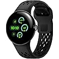BlackPro Silicone Band Compatible with Google Pixel Watch 3 45mm Band, Breathable Waterproof Sport Replacement Strap for Pixel 3 Watch Band 45mm Women Men