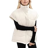 MOMOSTAY Women's Oversized Puffer Vest Zip Up Winter Casual Warm Lightweight Sleeveless Padded Jackets