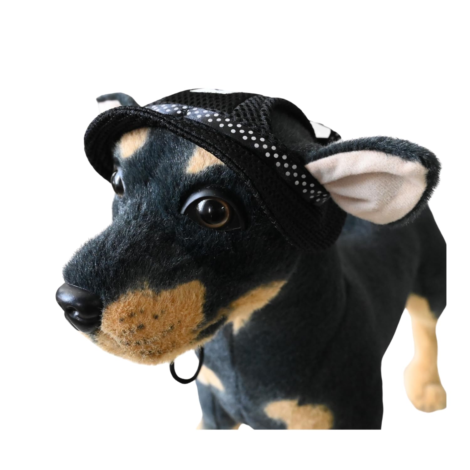 BT Bear Hat, Breathable Round Cap with Ear Hole for Dogs and Cats - Outdoor Travel Sun Protection Sport Hat (Black, M)