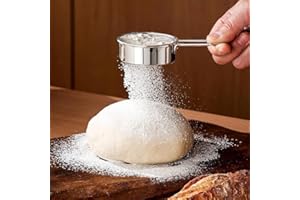 Flour Sifter for Baking, Durable Versatile Stainless Steel Strainer Handheld Fine Mesh Sieve for Rapid Screening of Flour Apr