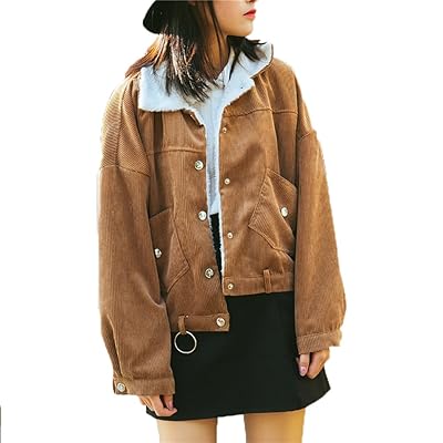 Vintage Fleece Lined Corduroy Jacket for Women Kuwait Ubuy