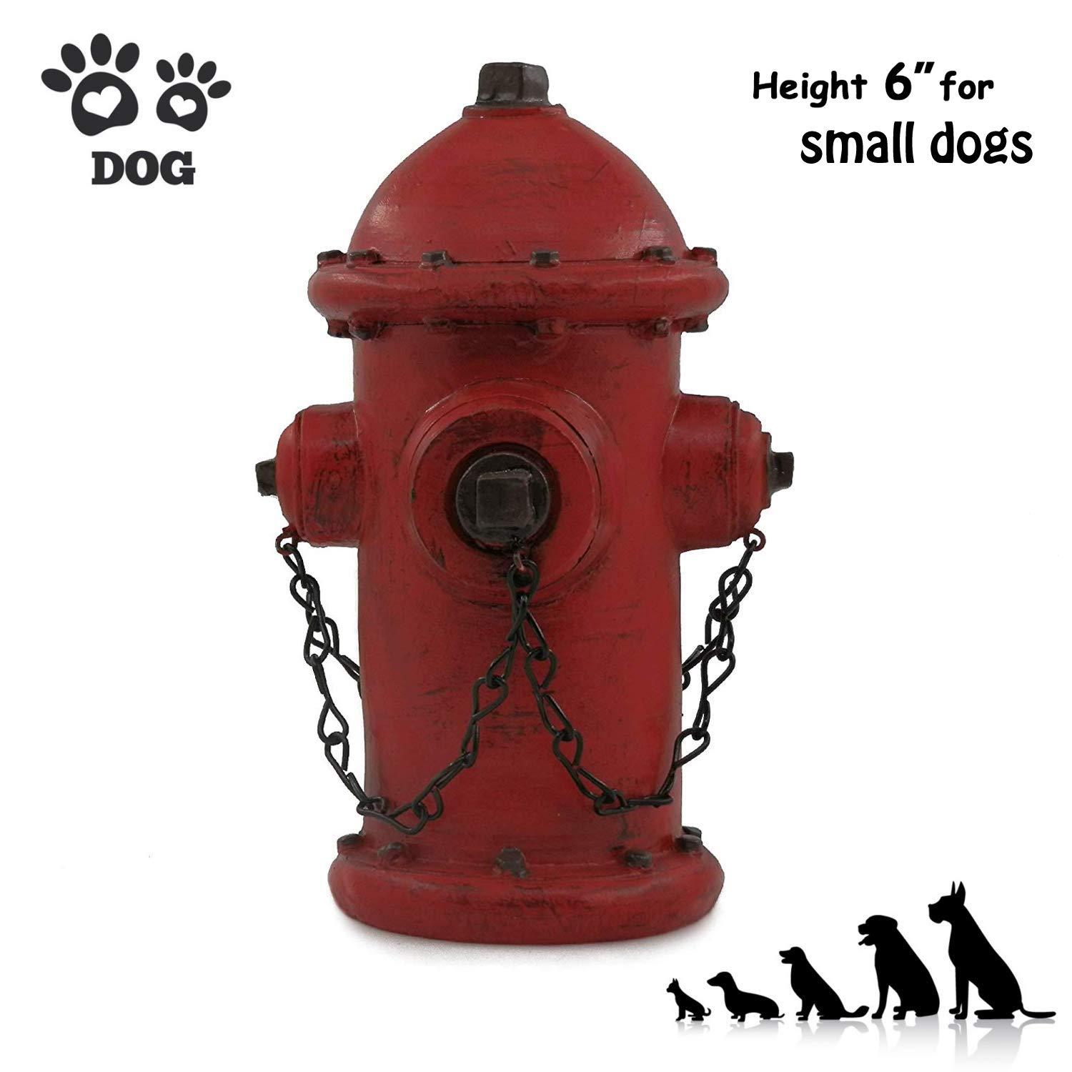 ornerxResin Fire Hydrant Statue Decor 6" Tall - Small