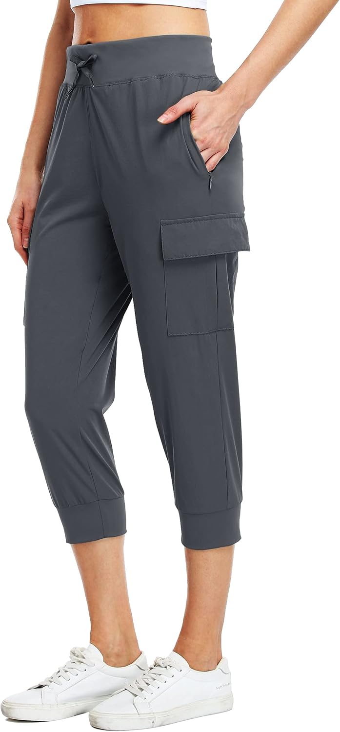 Willit Women's Cargo Hiking Capris Pants Lightweight Workout Outdoor Athletic Capris Water Resistant UPF 50+: Sports & Outdoors