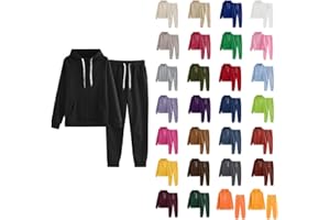 TTBDWiian Sweatsuits For Women Set 2 Piece Hoodie Solid Color Sports Pants Tracksuits Trending Fashion 2023 Casual Jogger Set