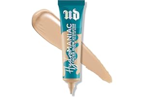 Urban Decay Hydromaniac Dewy Foundation, Hydrating Tinted Moisturizer for Dry Skin, Buildable Medium Coverage, with Kombucha Filtrate & Marula Oil, Non-comedogenic, Vegan, Cruelty-free - 1.1 fl oz