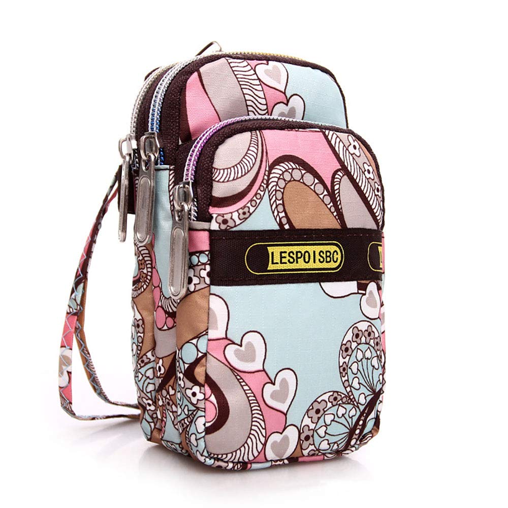 whatUneed Ladies Cross-body Bag Mobile Phone Shoulder Bag Wallet Pouch, Handbag Wristlet Purse for Carrying Card Cellphone for Women