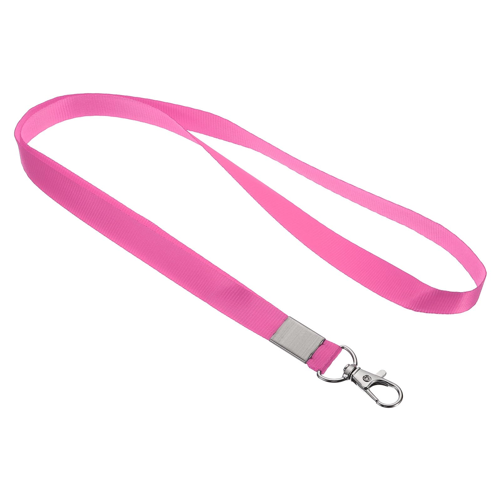 PATIKIL 17" Neck Lanyards, 20 Pack 0.6" Width Flat Strap Lanyard with Swivel Hook Clip for Name Tag Badges Holder ID Card Keys, Rose Red