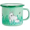 Moomin Mug Boys, Green, Enamel Mug, 250ml, with Moomin, Snufkin & Sniff