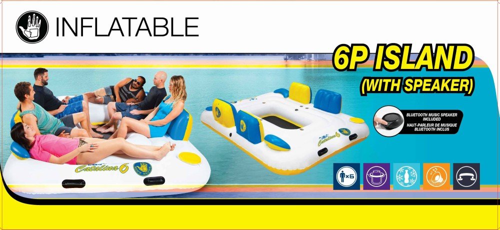 Body Glove Six Person Inflatable Floating Catalina Island With