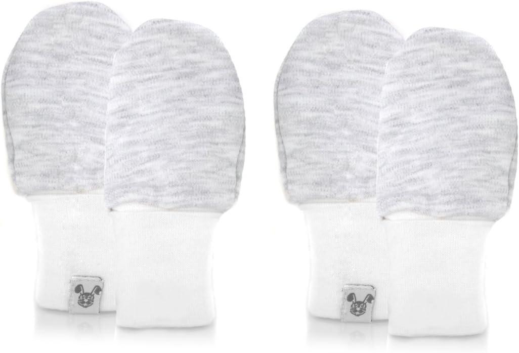 grey baby mittens