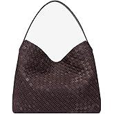 Slouchy Suede Woven Hobo Bags Shoulder Bag for Women Suede Hobo Bag Tote Elegant Handbag Satchel for Work Travel
