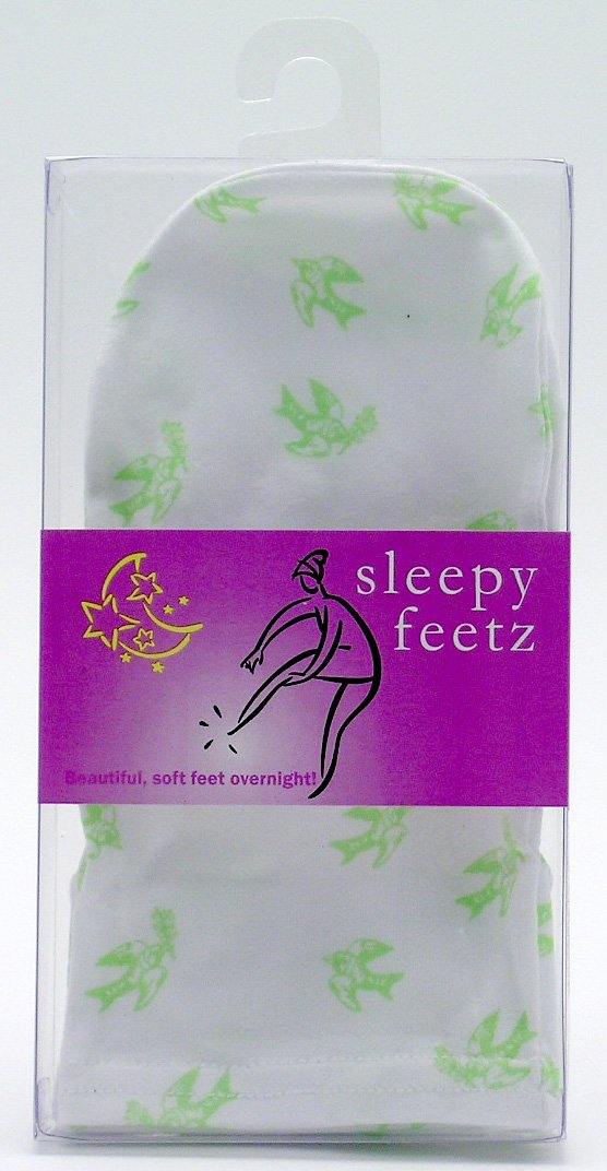 European Soaps Sleepy Feetz Over Night Socks, White W