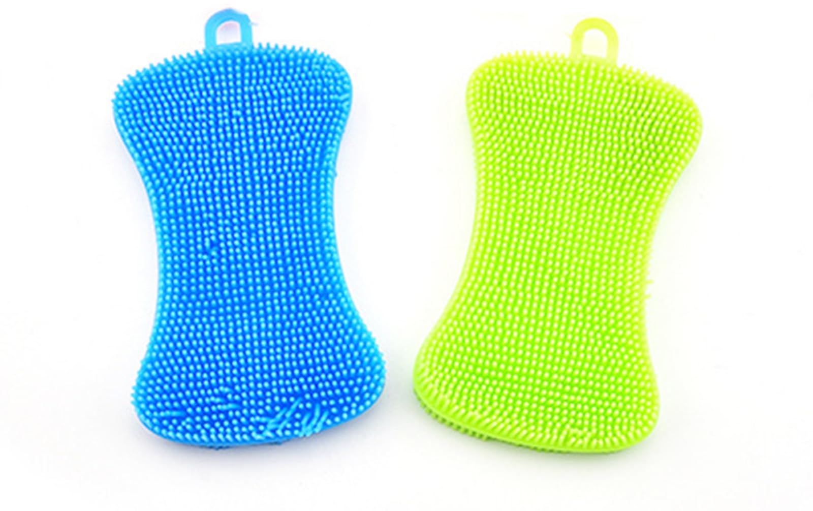 Pack of 2 Silicone Sponge, Kitchen Sponge, Multi-Purpose Cleaning Brush, Antibacterial Washing Up Sponge, Multifunctional Silicone Brush