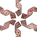 SANNO Wired Burlap Christmas Ribbon, Holiday Red Party Ribbon Decorations, Assorted Rustic Patterns Classic Fabric Ribbons Crafters Ornaments 36 Yards (2.5