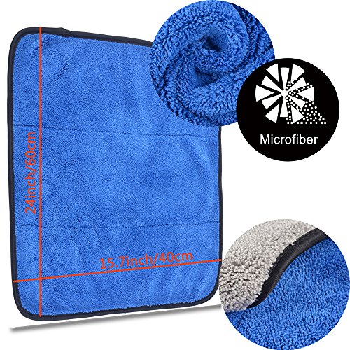 KinHwa Microfiber Car Cleaning Towels Ultra Thick Car Drying Towel