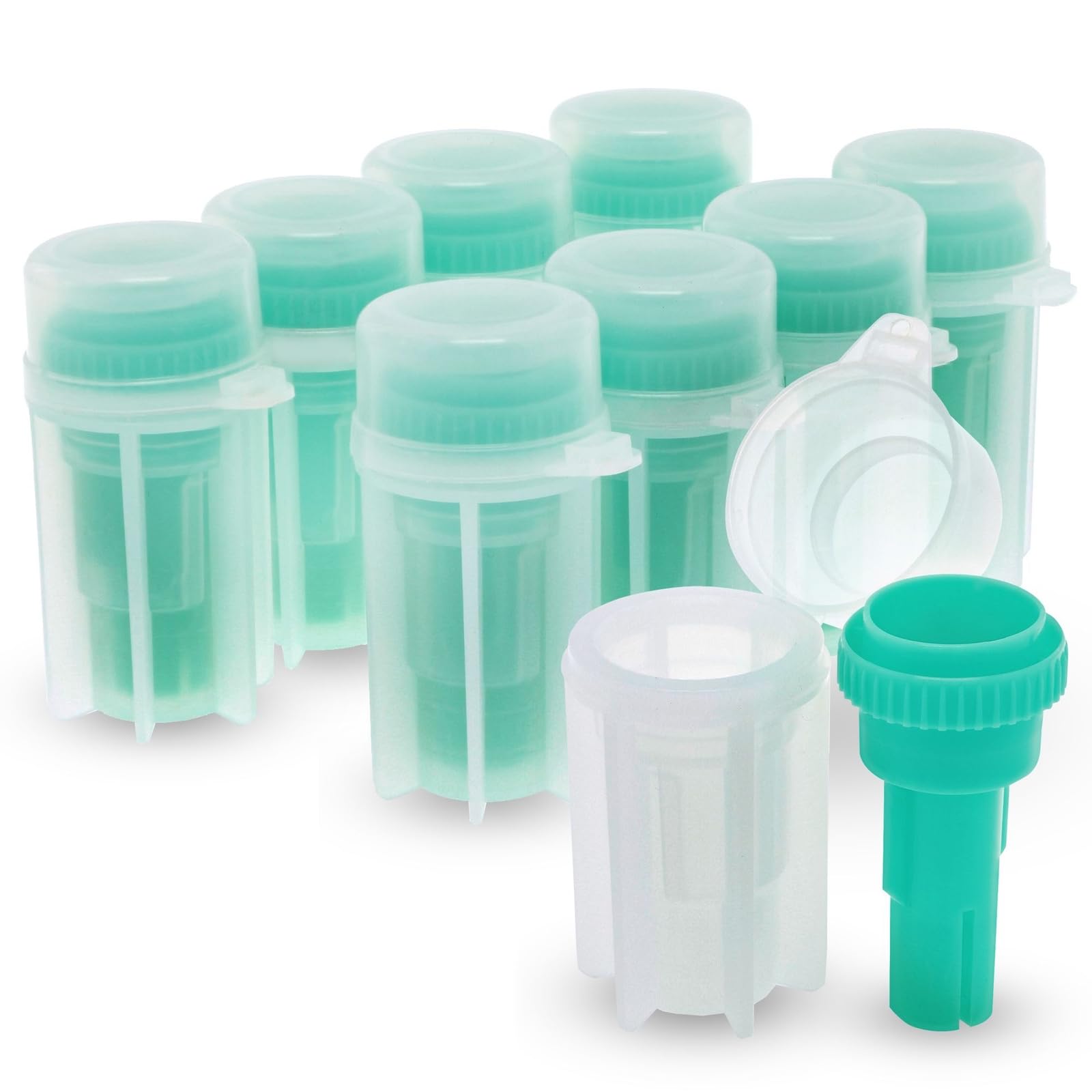 Photo 1 of Fecal Float Test Kit - White & Green, 50 Pack - Pet Fecal Test Kit & Sample Containers for Dogs - Dog Poop Sample Cups for Veterinary Testing