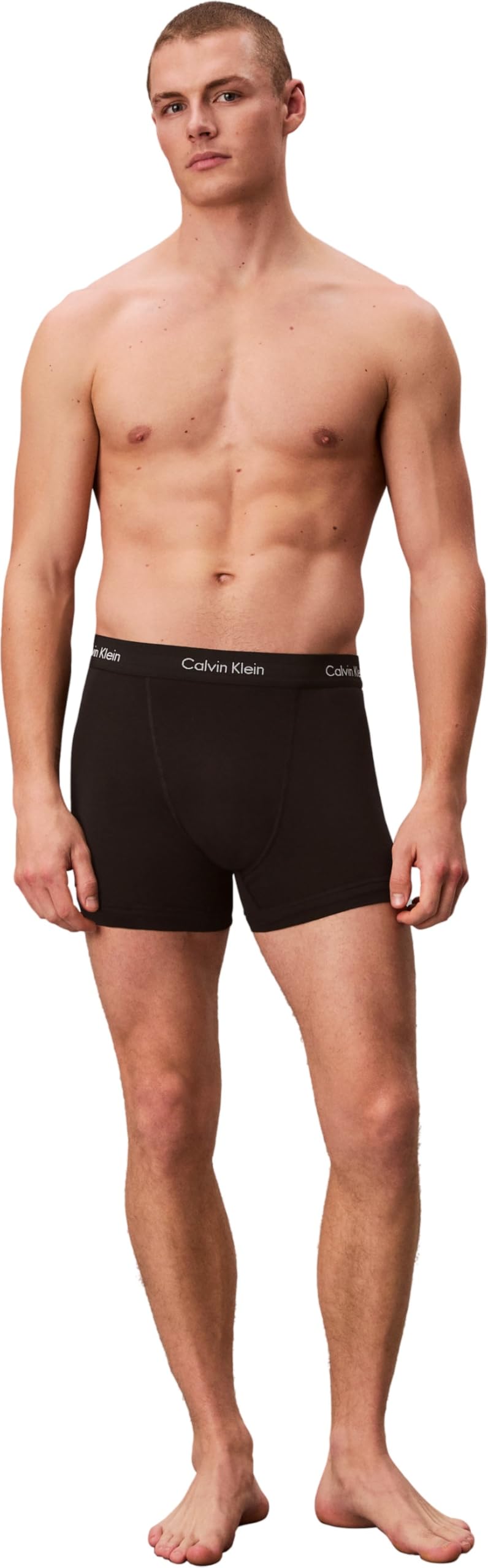 Calvin Klein Herren 3er Pack Boxershorts Trunks Unterwäsche, Schwarz (Black W Black Wb), L 4