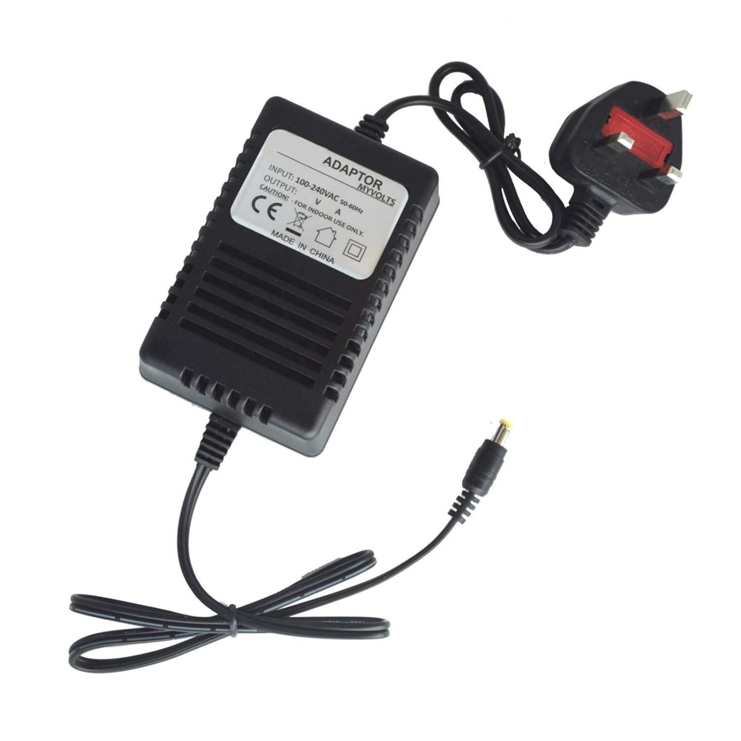 MyVolts 9V power supply compatible with Numark Mixer M101 UK plug