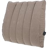 Healifty Inflatable Lumbar Support Pillow, Portable Back Cushion Foldable Air Pillow for Office Chair Car Seat and Travel 15.7 x 13.8 x 4.7 in, Grey