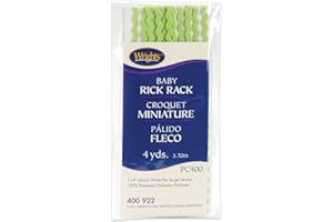 Wrights 117-400-922 Polyester Baby Rick Rack Utility Trim, Leaf Green, 4-Yard
