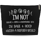 Lyiibb Witch Makeup Bag, Witchy Gifts for Women, Birthday, Halloween Gifts for Friend, Sister and Wife, Meditation Gifts for Witchcraft Women,