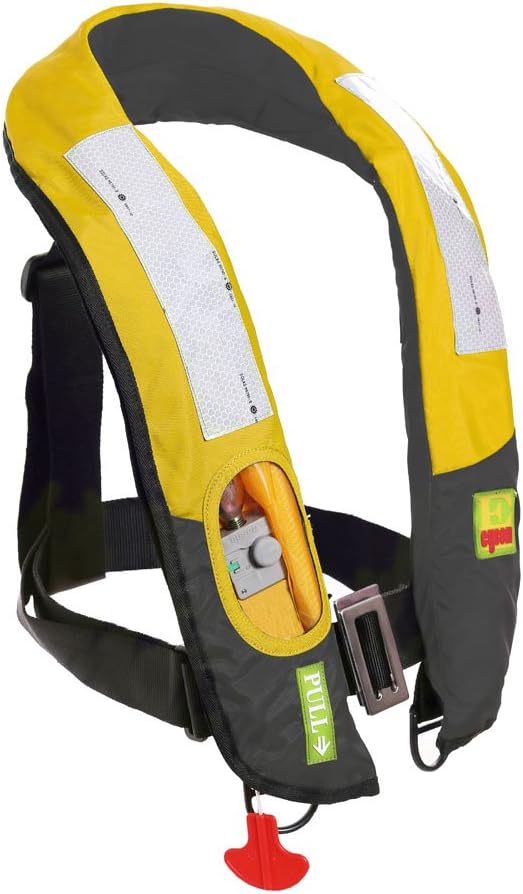 Eyson PFD Manual Inflatable Life Jacket Vest 150N for Adult (YELLOW