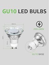 Lepro GU10 LED Bulbs Cool White 5000K 4W 325lm 100° Pack of 5 view 6