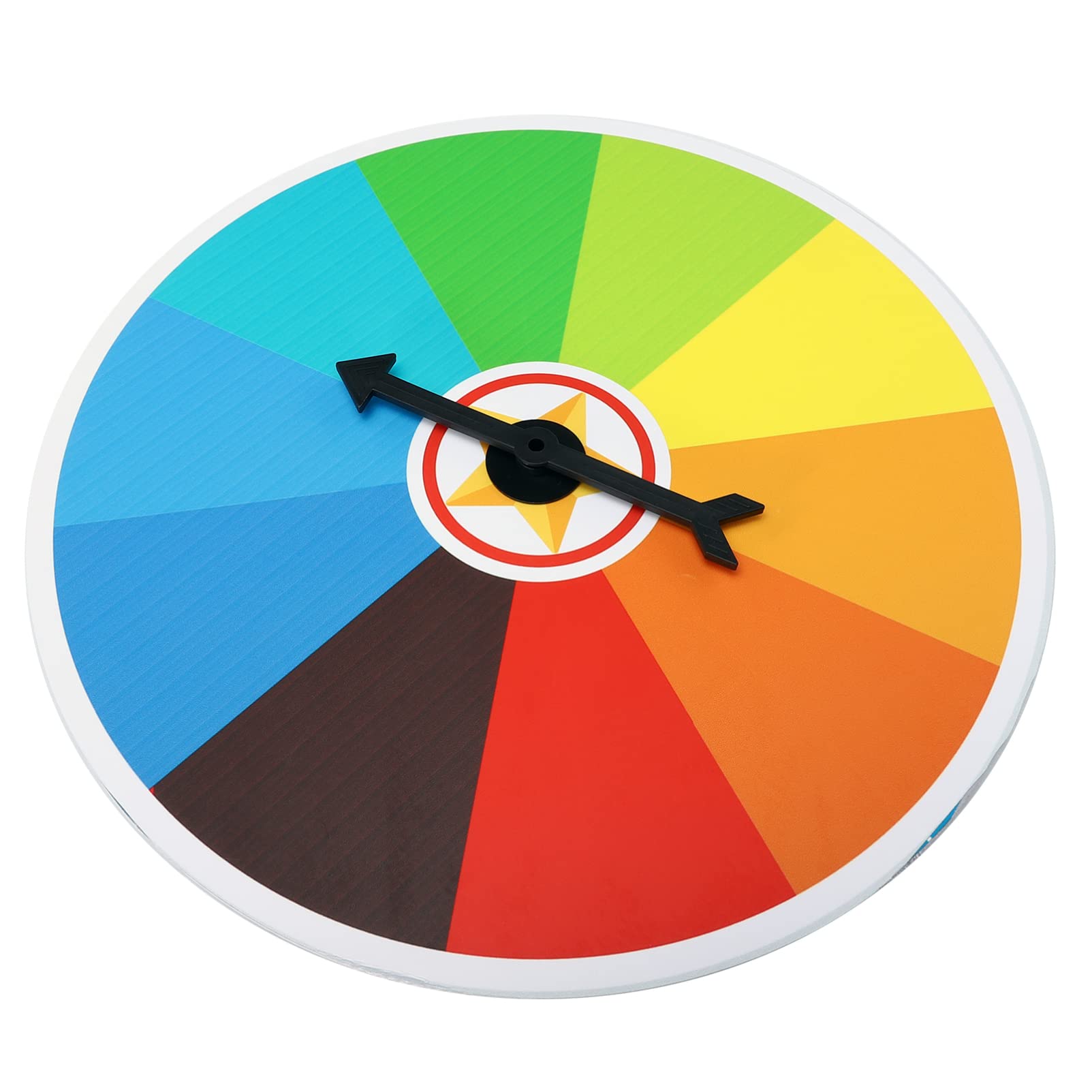 Vaguelly 15.7 Inch Spinning Prize Wheel Lottery Game Turntable with Blank Sections Lightweight Durable for Family Parties and Fundraisers