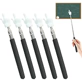 5Pcs Telescopic Teachers Pointer, Extendable Hand Pointer Finger Pointer Stick, Mini Retractable Classroom Pointer for Elementary School Kindergarten Teacher,Classroom Supplies (Black)