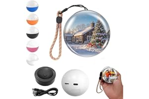 wartleves 2026 New Christmas Memory Sphere Lamp, 2.7" Crystal Ball Video Player Memory Orb Lamp, Personalized Uploadable Videos & Photos Gift for Couples Friends Anniversary Birthday (White)