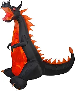 Gemmy Airblown Inflatable 7' X 7.5' Dragon with Lights and Animation Halloween Decoration