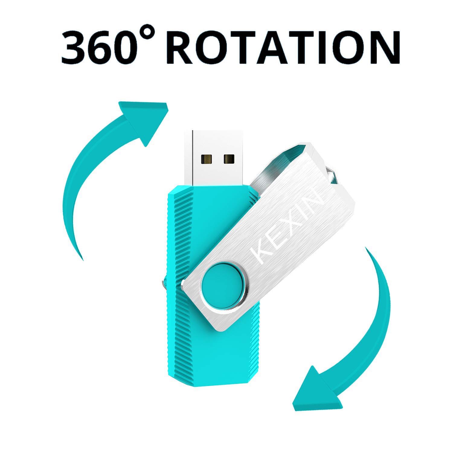 Flash Drive 64GB 3 Pack USB Flash Drive 64 GB Thumb Drive USB Drive Bulk Jump Drive Swivel Pen Drive Data Storage USB Stick with LED Indicator 64G Pink Yellow Cyan