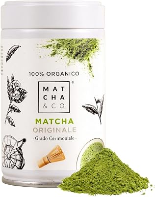 Matcha tea originale 100% bologico, grado cerimoniale, polvere organica dal giappone, naturale al 100%, tè matcha 80G - Matcha & CO