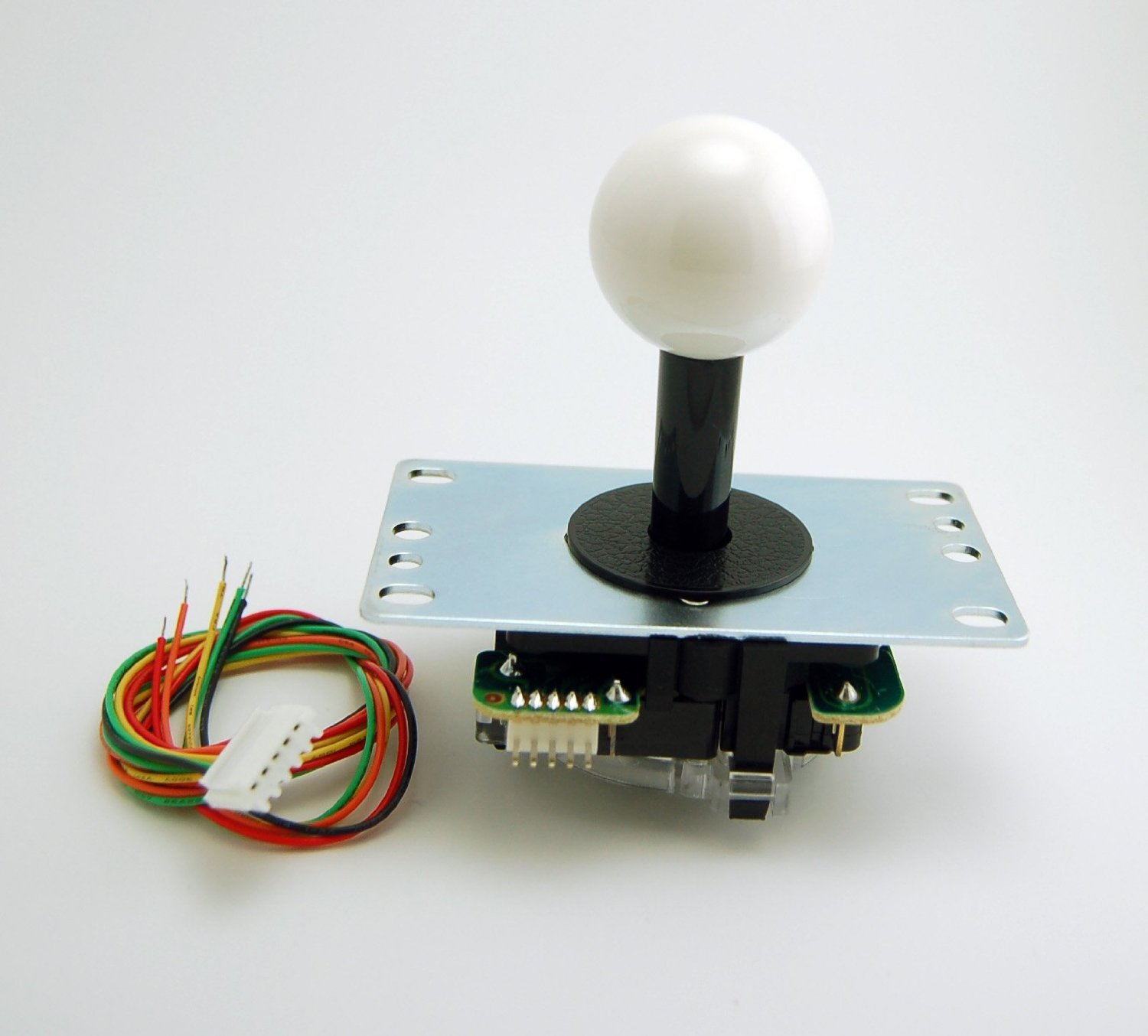Sanwa JLFTP8YTSK OEM White Ball Handle Arcade Joystick 4 & 8 Way Adjustable ( eBay